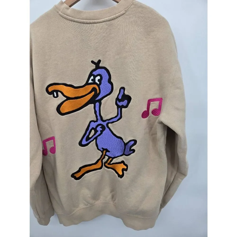 Obey Disco Duck Embroidered Sweatshirt Size Small